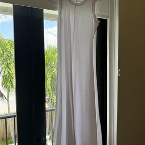 Magaschoni White Sleeveless Maxi Dress